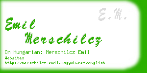 emil merschilcz business card